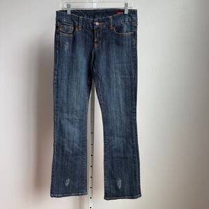 Seven7 sz 30 blue low rise boot‎ cut denim jeans